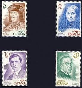 z vendido ESPAÑA 1979 2512/5 Sellos Nuevos Personajes Españoles Yv2158/61 Completa Espana Spain Espagne Spagna Spanje Spanien 